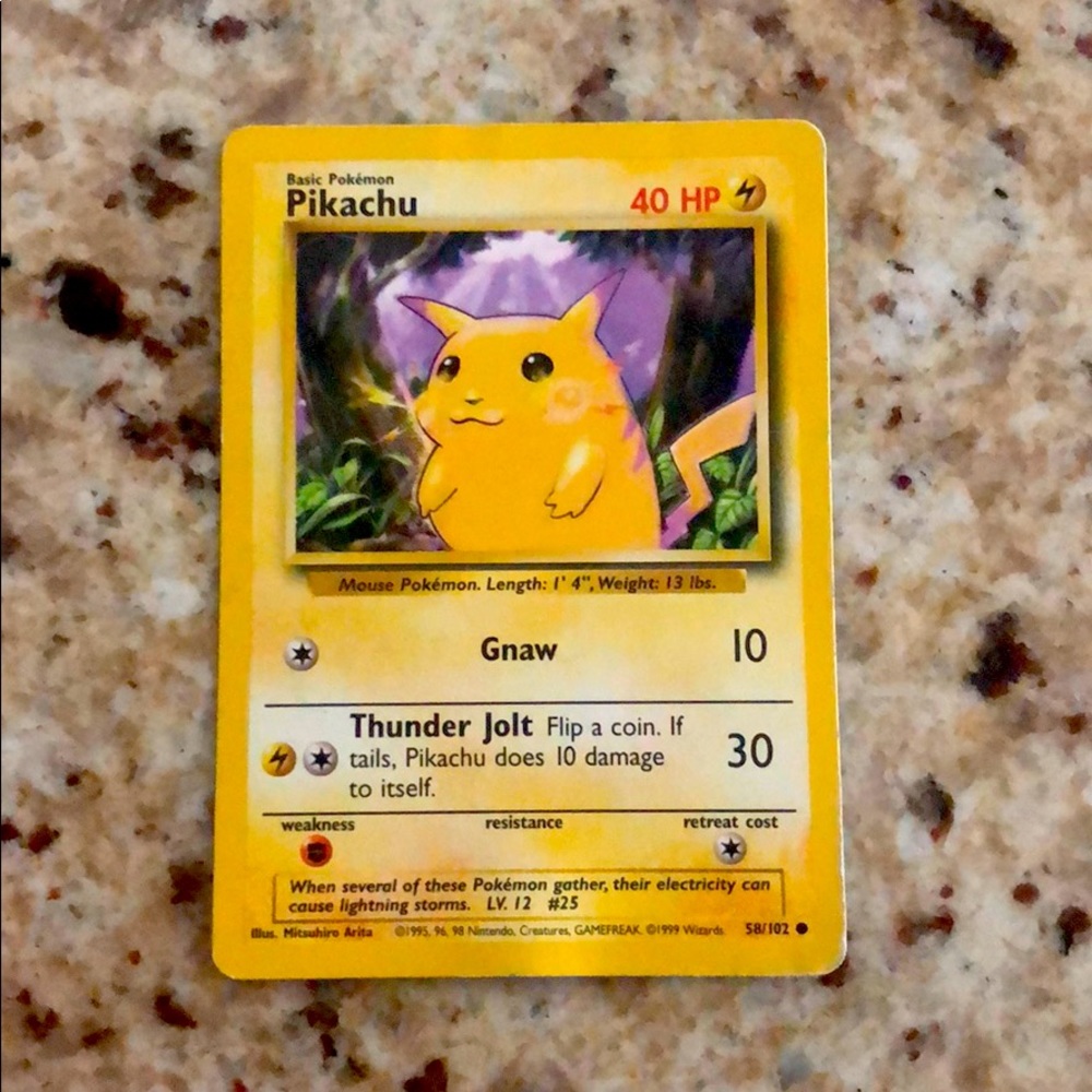 Yellow Cheek Pikachu 1995